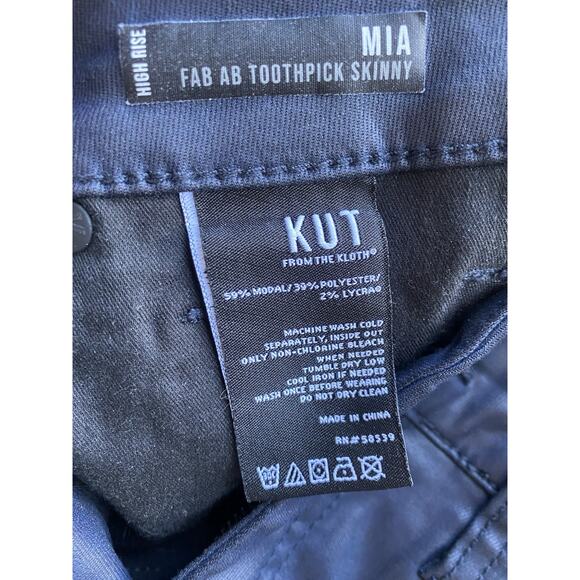 Kut From The Kloth Women's Size 2 Jeans Mia Fab Ab Toothpick Skinny High Rise - Picture 4 of 9